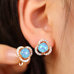 Blue Opal and Rose Gold