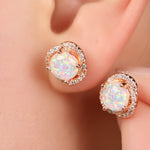 White Opal and Rose Gold