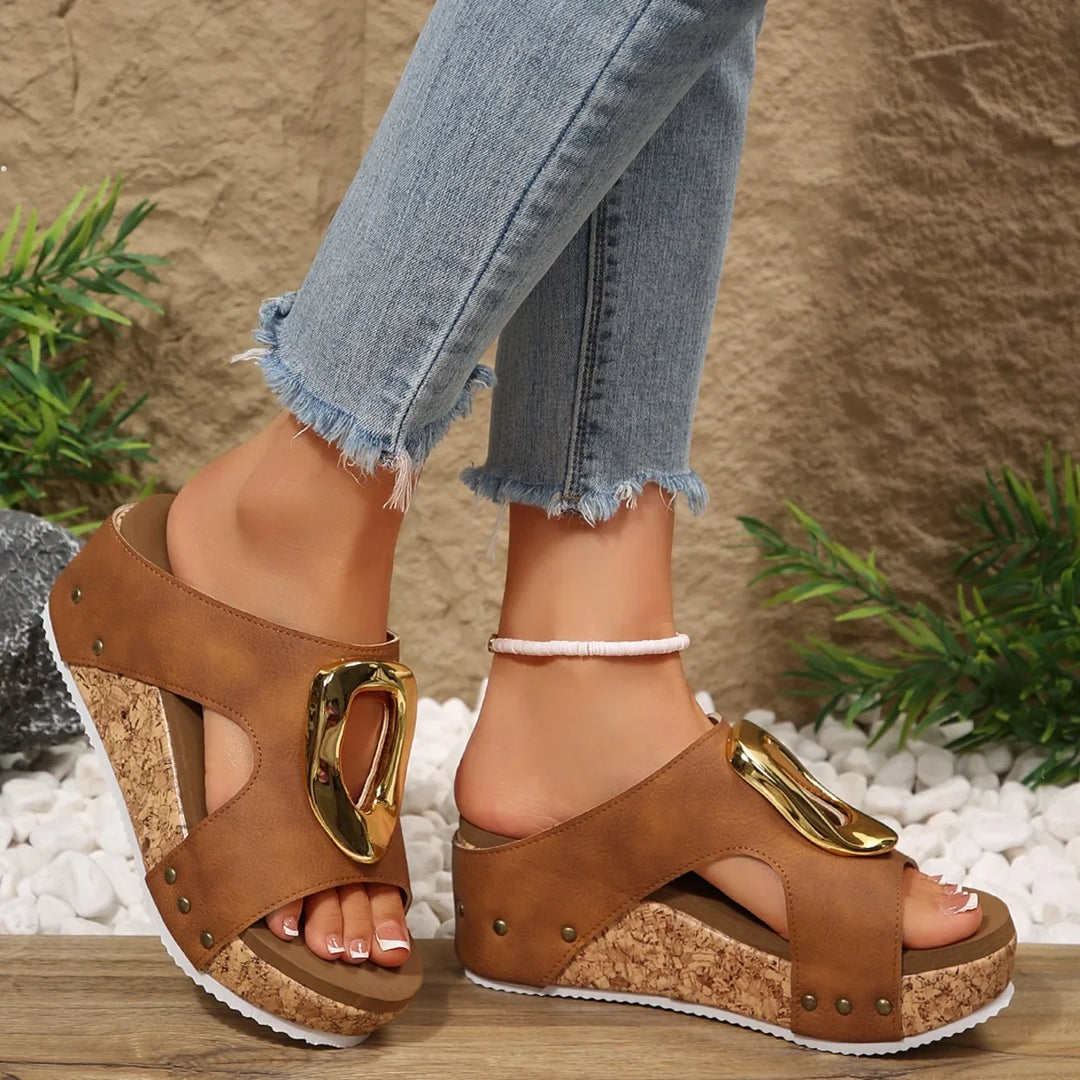 Stylish women's wedges, platform design for all-day comfort and an elegant summer look.