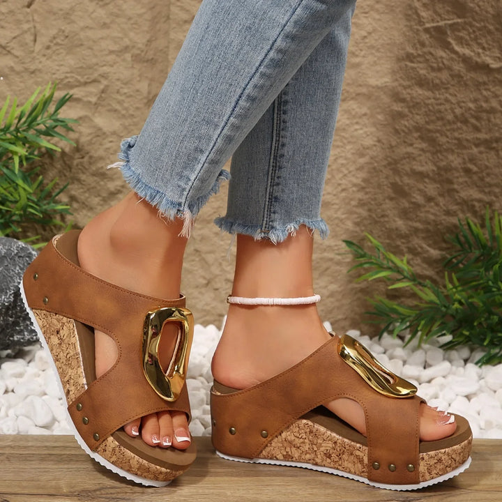 Stylish women's wedges, platform design for all-day comfort and an elegant summer look.