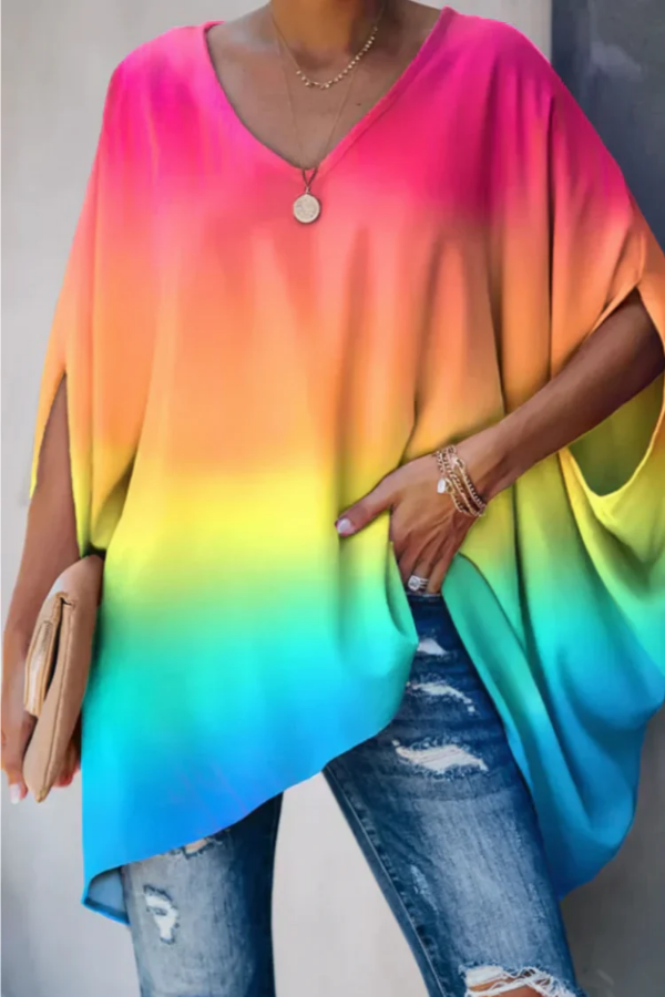 Women's elegant pleated V-neck short sleeve blouse, perfect for spring and summer casual or office wear. Lightweight.