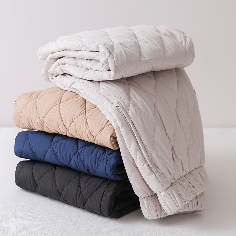 Women's comfortable & stylish quilted jogger pants, tapered fit, elastic waist for loungewear.