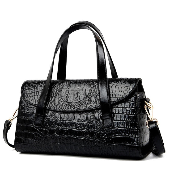 Sophisticated women's shoulder bag with rich crocodile texture. A chic and versatile accessory for everyday women's fashion.