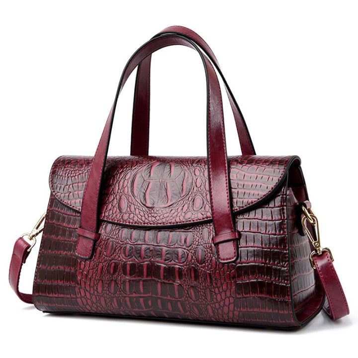 High-quality women's elegant shoulder bag with durable crocodile embossing. A chic and timeless accessory for her.