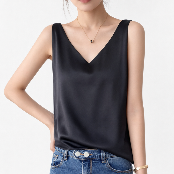 Comfortable women's sleeveless tank top, ideal for summer, everyday style & chic apparel.