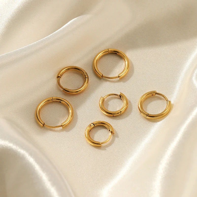 Close-up of refined silver hoop earrings, perfect women's accessory