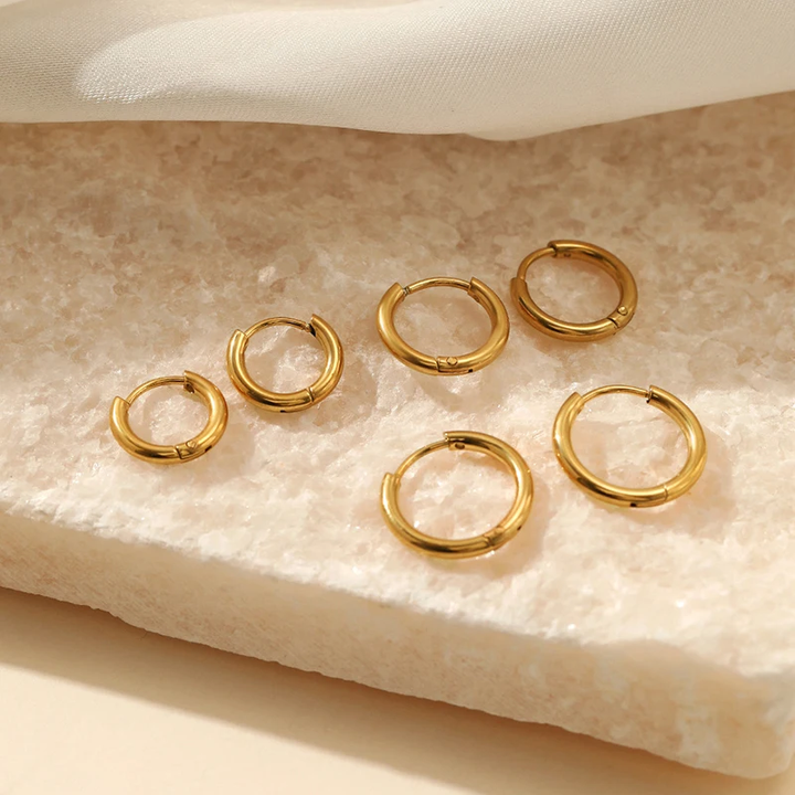 Elegant gold hoops for women, durable and chic