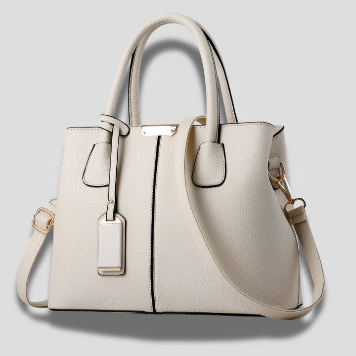Sophisticated women's elegant satchel. A structured handbag, perfect as a professional chic shoulder bag.