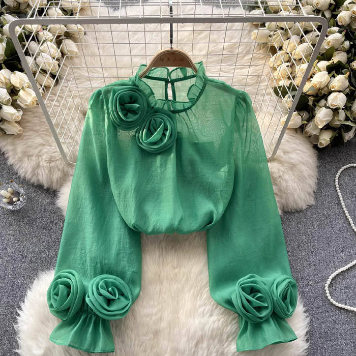 Relaxed fit women's stylish blouse for comfortable spring fashion & casual wear. Elegant long sleeve top.