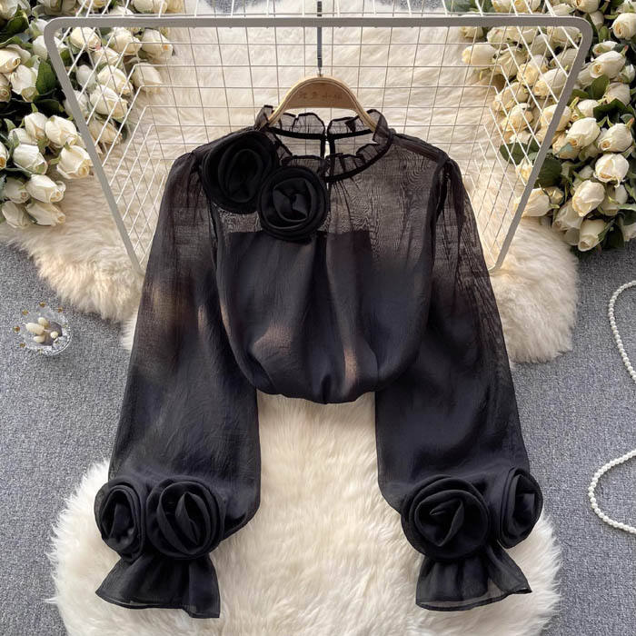 Elegant women's blouse, a stylish shirt for everyday wear & office. Comfortable long sleeve top.
