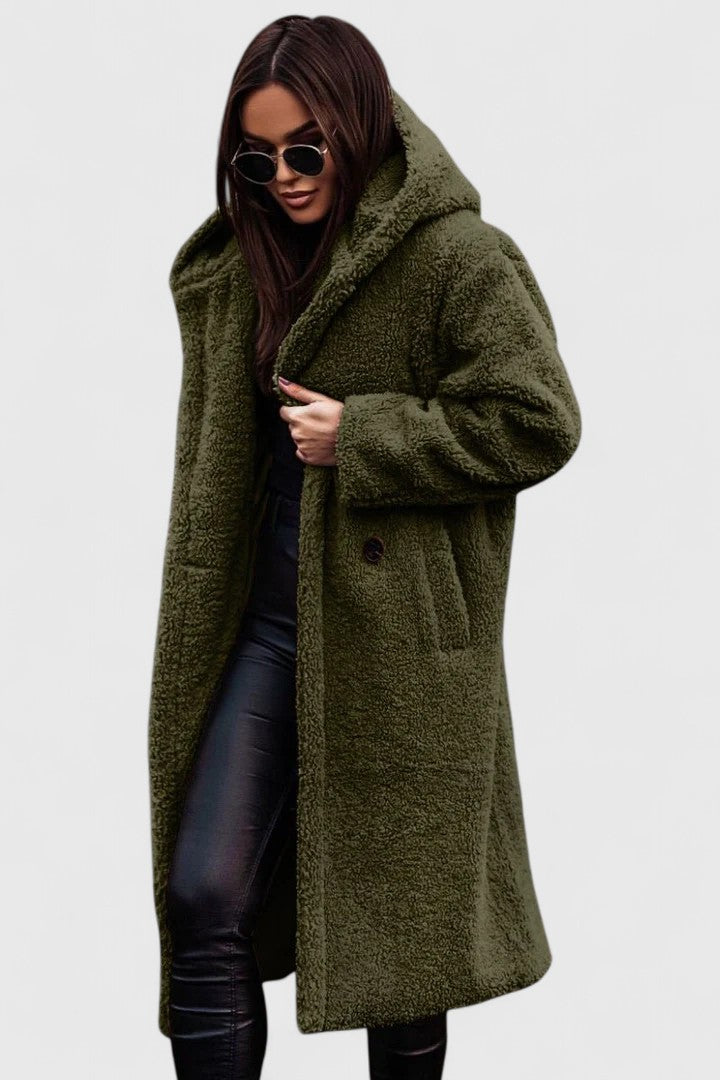 Fashionable women's winter jacket, warm and chic. Elegant outerwear for stylish cold weather protection.