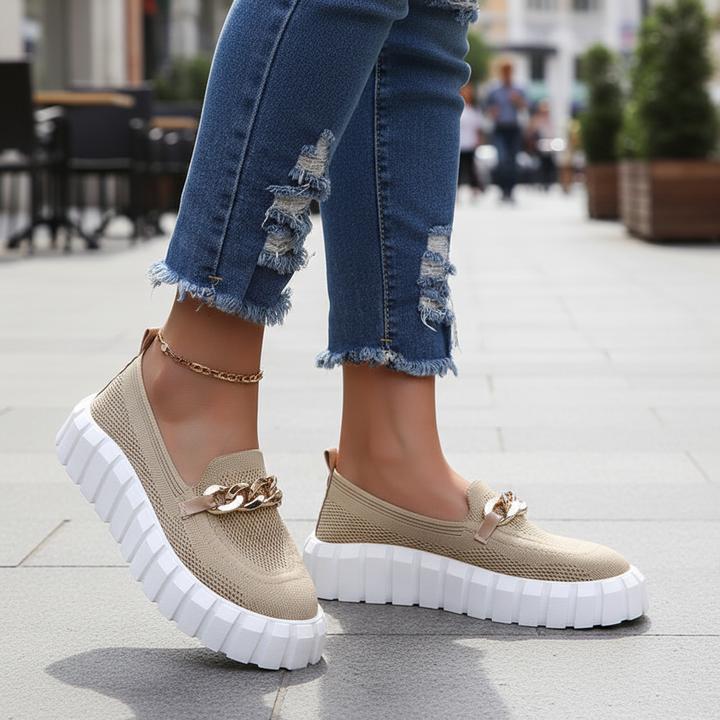 Women's Eliza lightweight slip-on mesh sneakers, ideal for spring and summer comfort footwear.