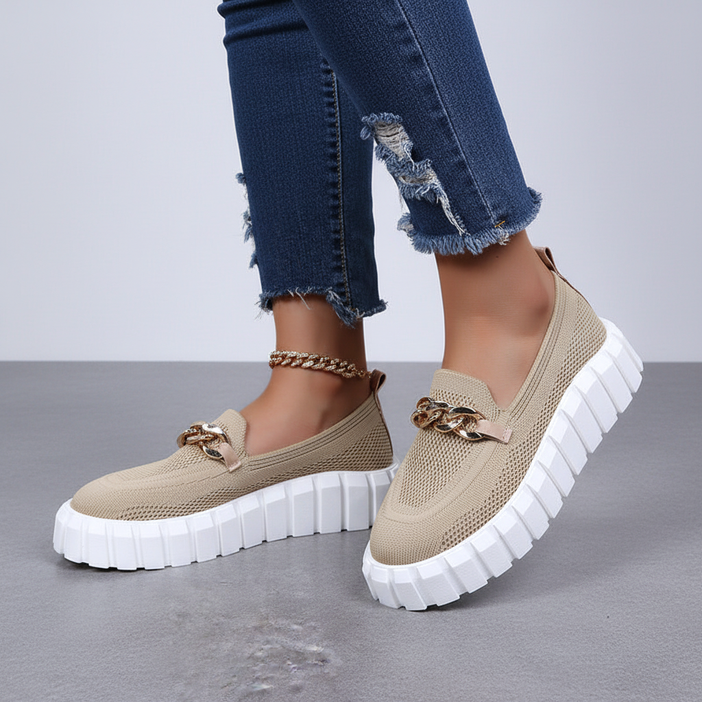 Eliza women's breathable mesh slip-on sneakers in a casual style for everyday walking.