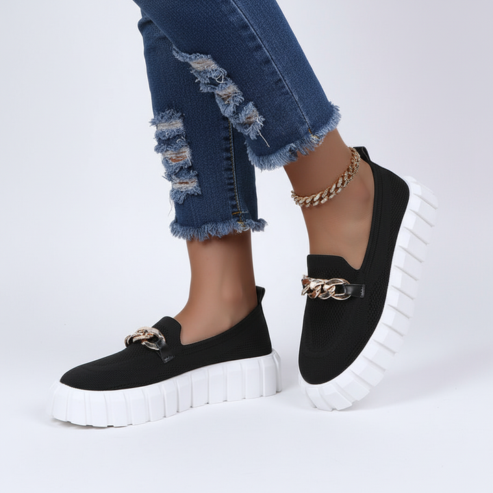 Lightweight slip-on mesh sneakers for women, offering supreme comfort and breathability.