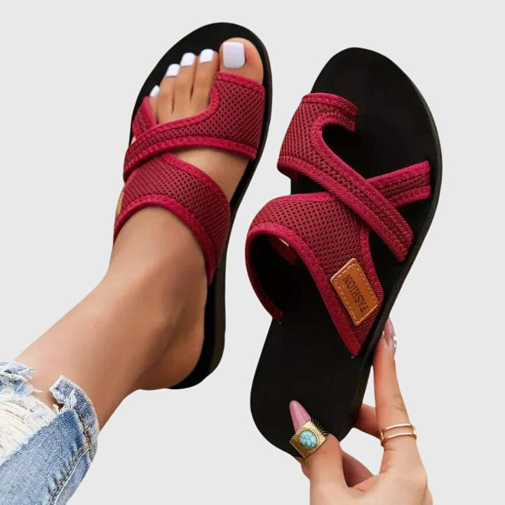 Versatile Elody ladies' mesh platform slip-on sandals, comfortable for walking & casual everyday wear.