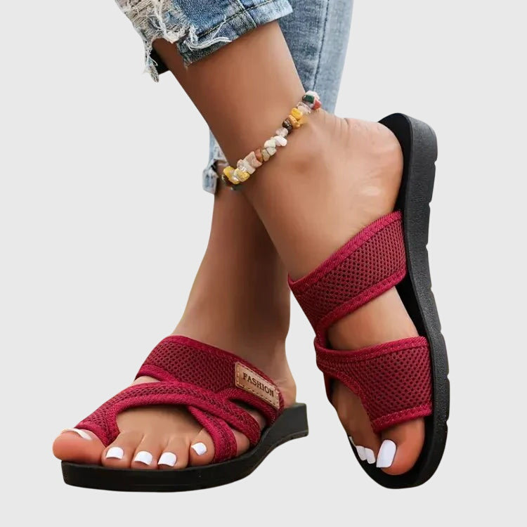 Women's Elody platform walking sandals, comfortable mesh slip-ons offering support for daily wear.