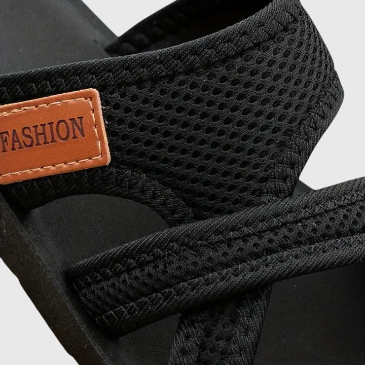 Elody #1114 women's comfortable mesh platform slip-on sandals, great for summer walking & casual style.