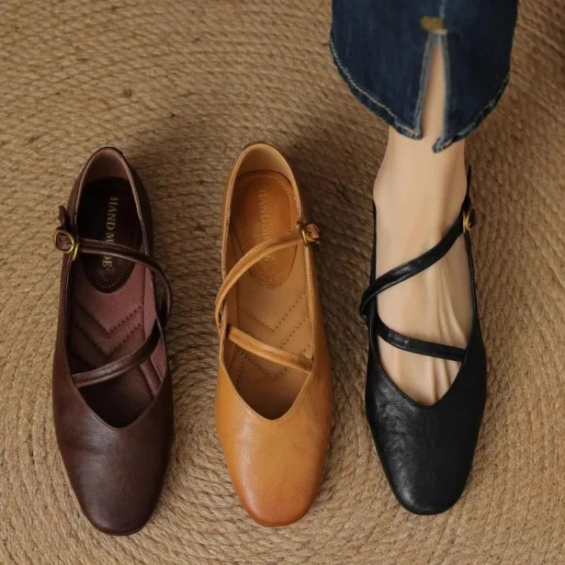 Elora women's slip-resistant flats, ensuring safe, comfortable daily wear and casual footwear.
