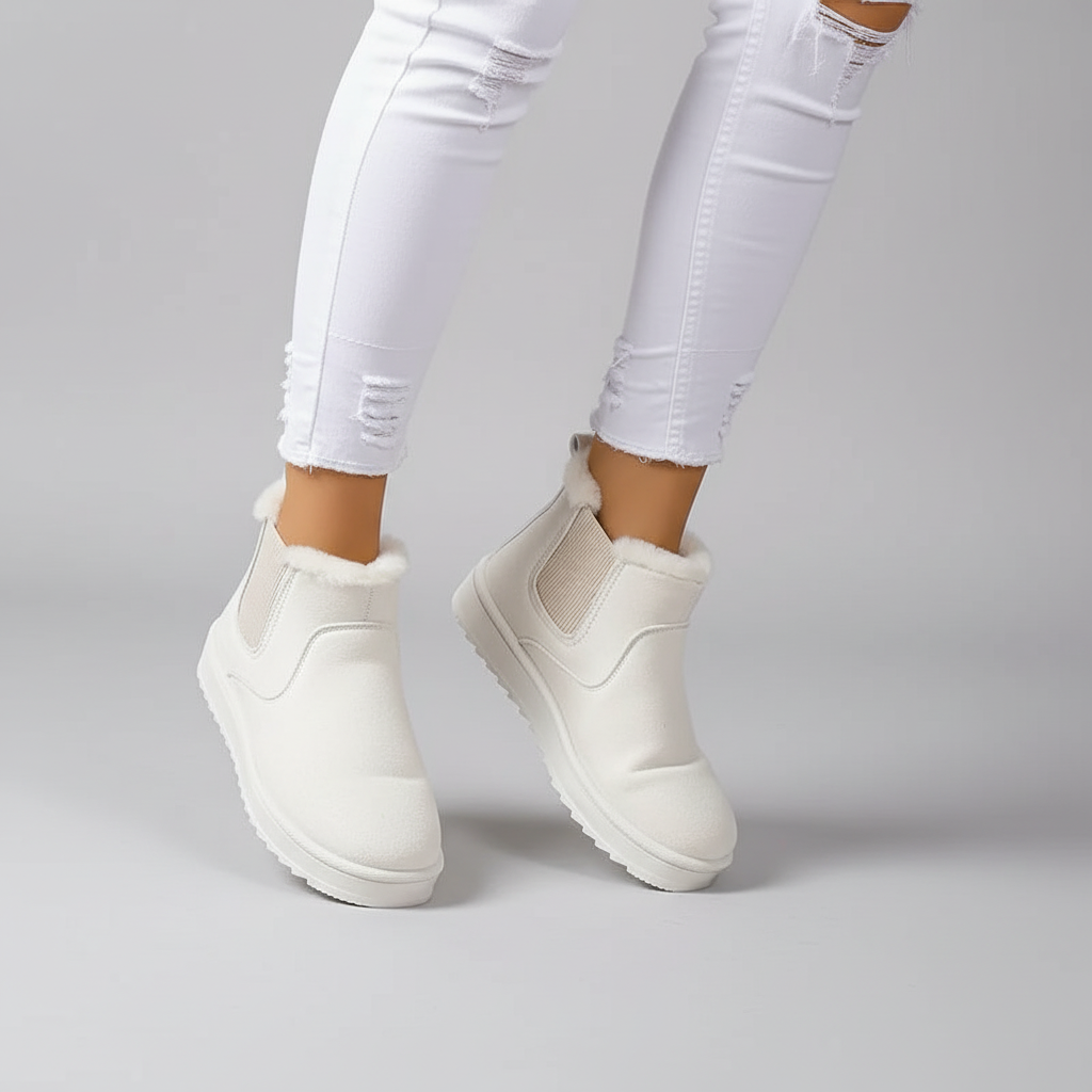 Stylish women's thermal slip-on boots, perfect for warm winter fashion footwear