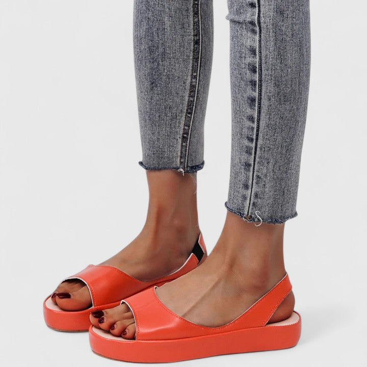 Women's Emrynn slip-on sandals, orthopedic footwear for comfort, arch support, and summer walking.