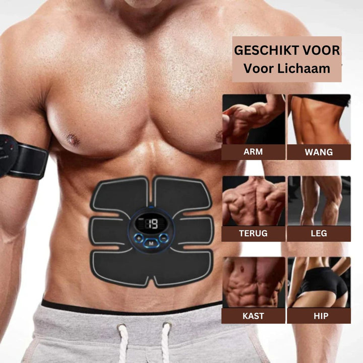 Close-up of EMS hip & thigh shaper. Features wireless muscle stimulator for effective toning & sculpting.