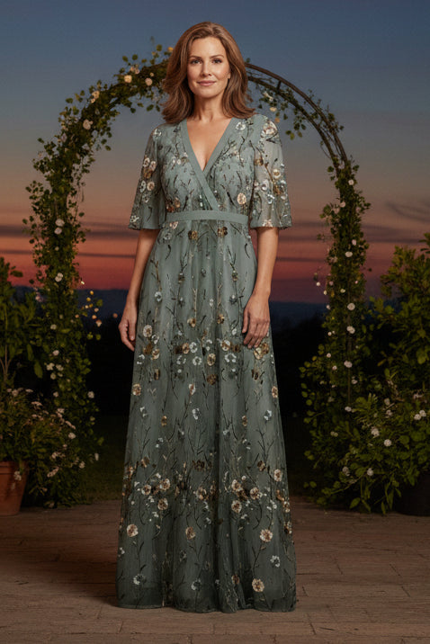 Women's enchanting floral maxi dress, perfect for effortless summer style & elegant occasion wear.
