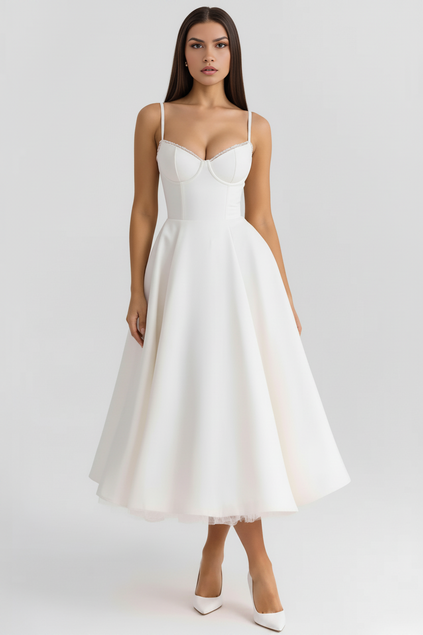 Women's celebration midi dress with a flattering fit. A chic party dress or elegant cocktail dress for events.