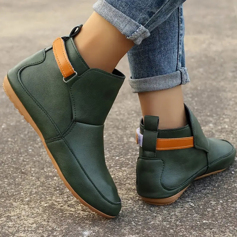 Comfortable women's ankle boots, ErgoFit design, perfect for fall & winter, featuring slip-on convenience.