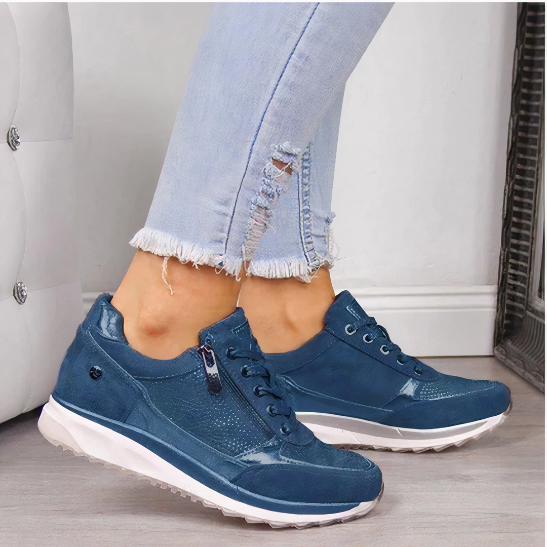 Comfortable women's ergonomic running shoes, Sophia, designed for ultimate support, active lifestyles & fashion.