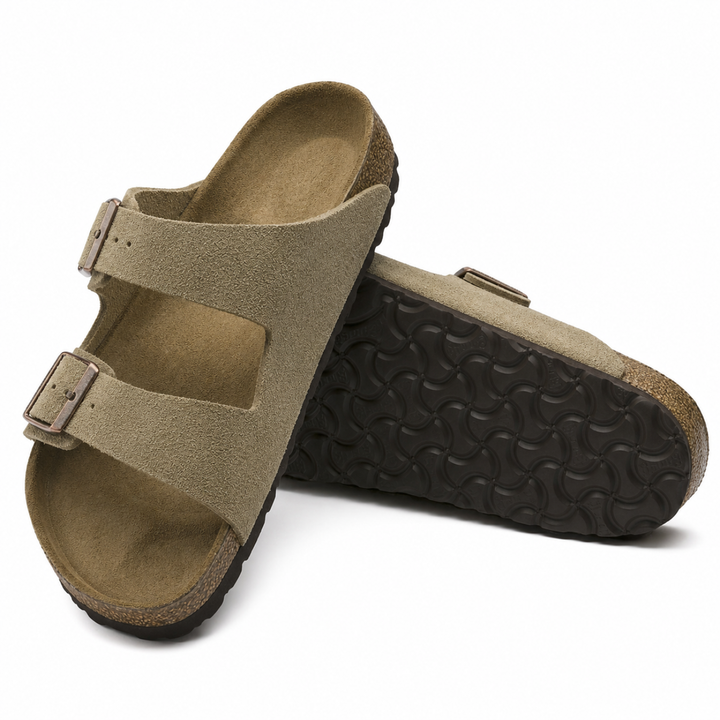 Taupe women's walking sandals featuring ergonomic design for ultimate comfort & versatile everyday summer style.