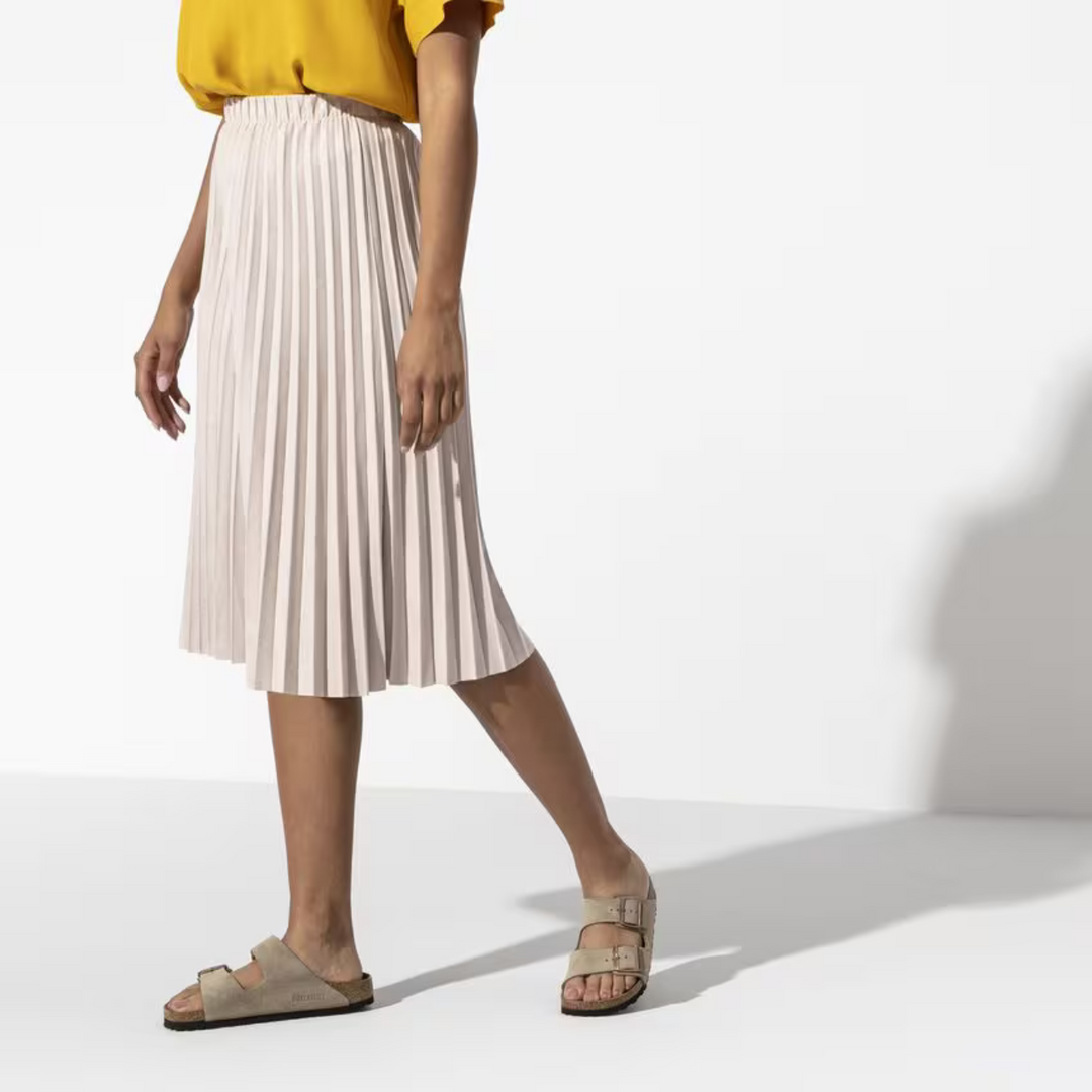 Comfort-focused taupe women's sandals. Ergonomic design, adjustable straps for casual summer & everyday wear.