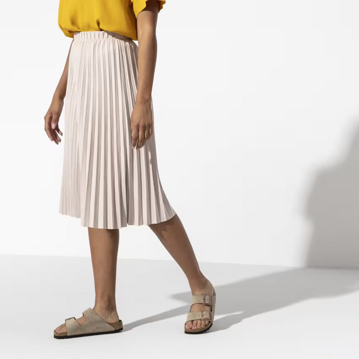 Comfort-focused taupe women's sandals. Ergonomic design, adjustable straps for casual summer & everyday wear.