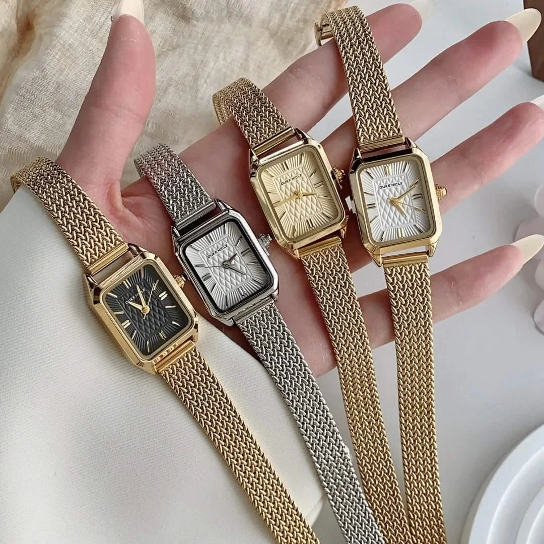 Women's Estella elegant stainless steel wristwatch, minimalist design for daily wear.