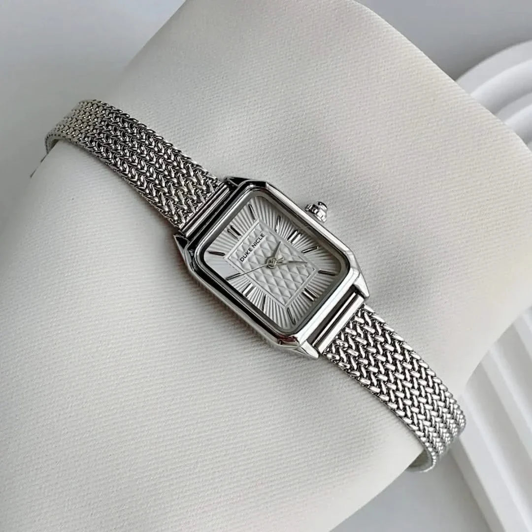 Women's Estella elegant stainless steel wristwatch, combining minimalist design with daily wear functionality.