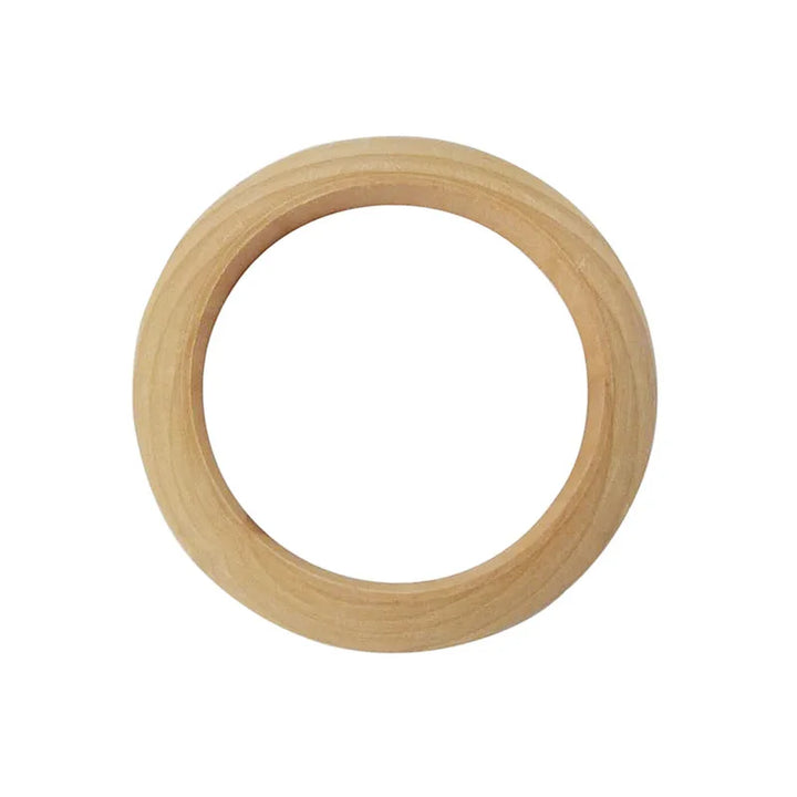 Women's ethnic round wooden bangles, natural charm jewelry for a unique, earthy boho chic look.