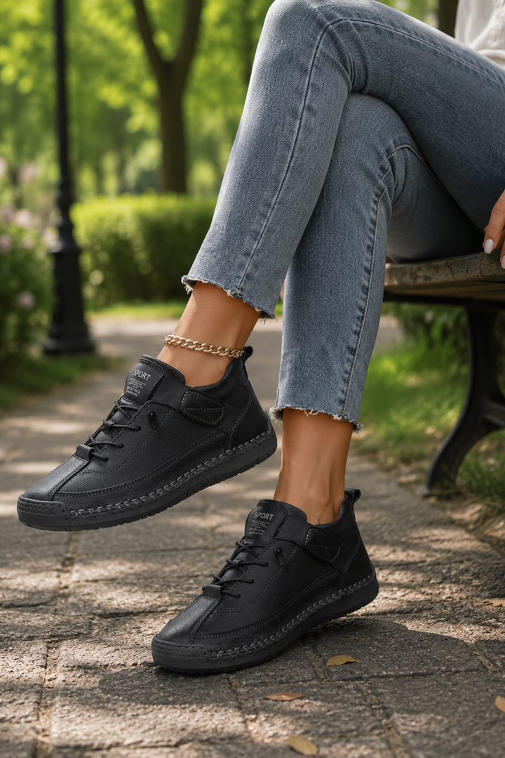 Side view of women's casual sneakers, designed for everyday comfort and an active lifestyle.
