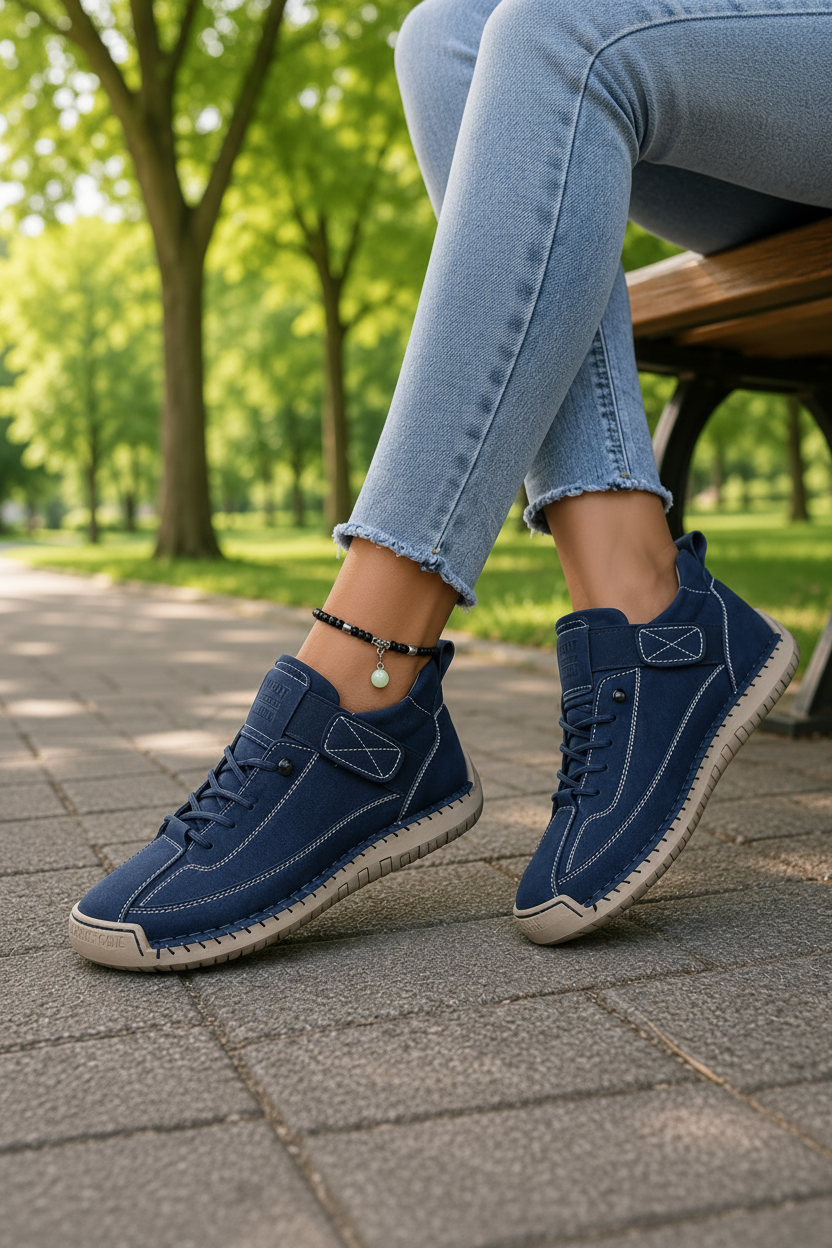 Durable sole of women's comfort sneakers, engineered for lightweight support and active use.