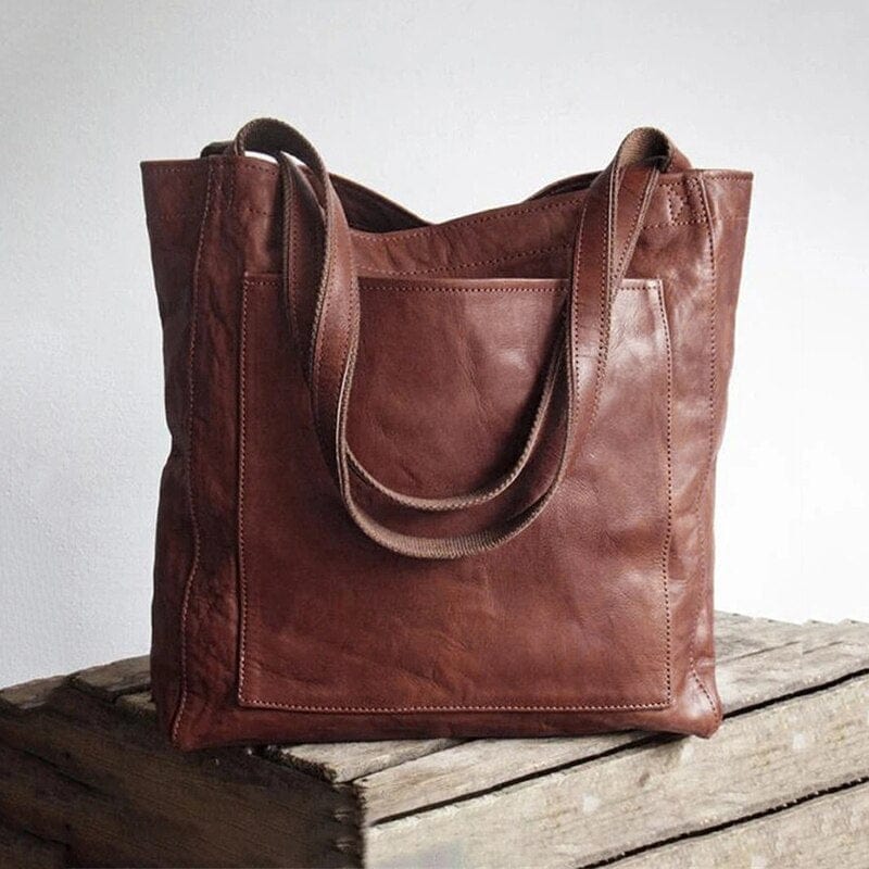 Women's everyday vegan leather tote bag, perfect for daily use and stylish commutes.