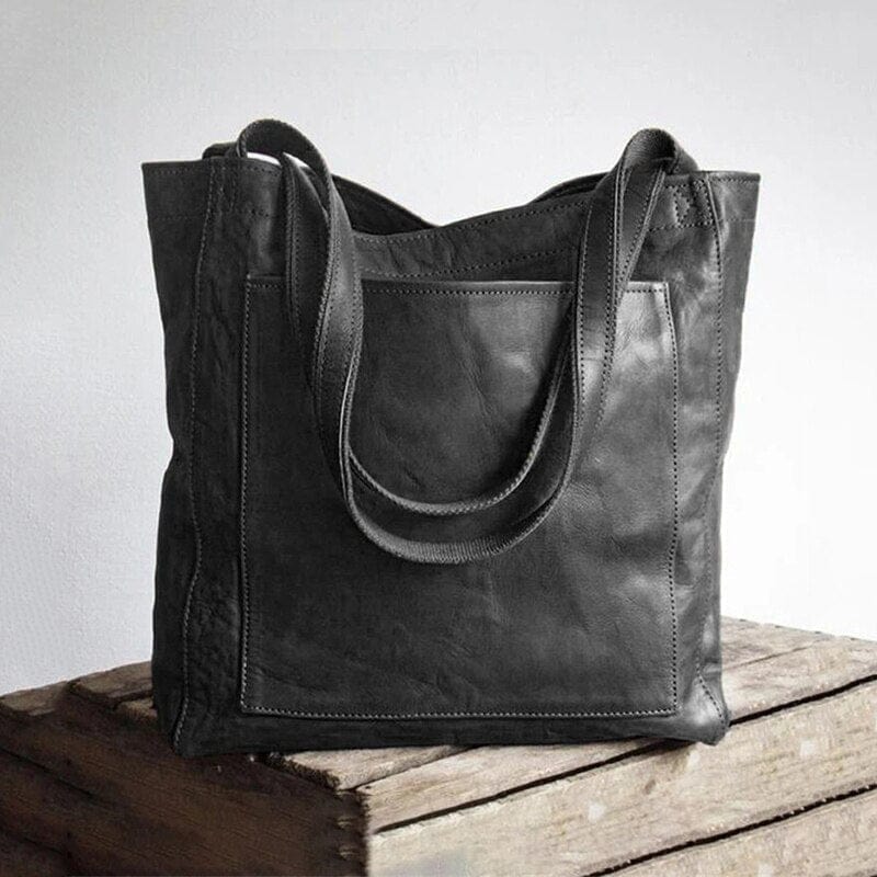 Stylish women's vegan leather shoulder bag, a fashionable and eco-friendly accessory for any outfit.