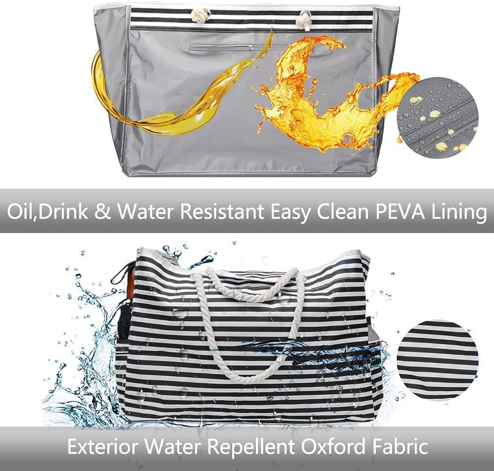 CoastCarry 1+1 FREE extra large waterproof women's beach tote with bonus travel case, a summer must-have