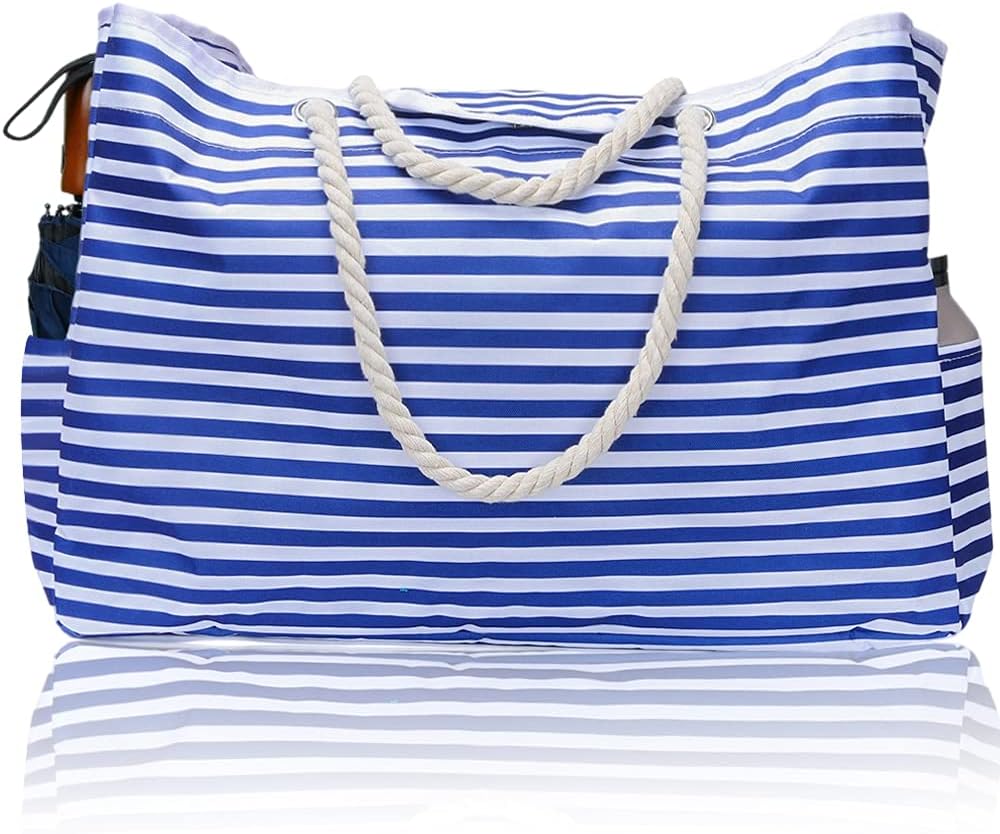 Free 1+1 CoastCarry offer: extra large waterproof beach tote and bonus case for women, perfect for travel