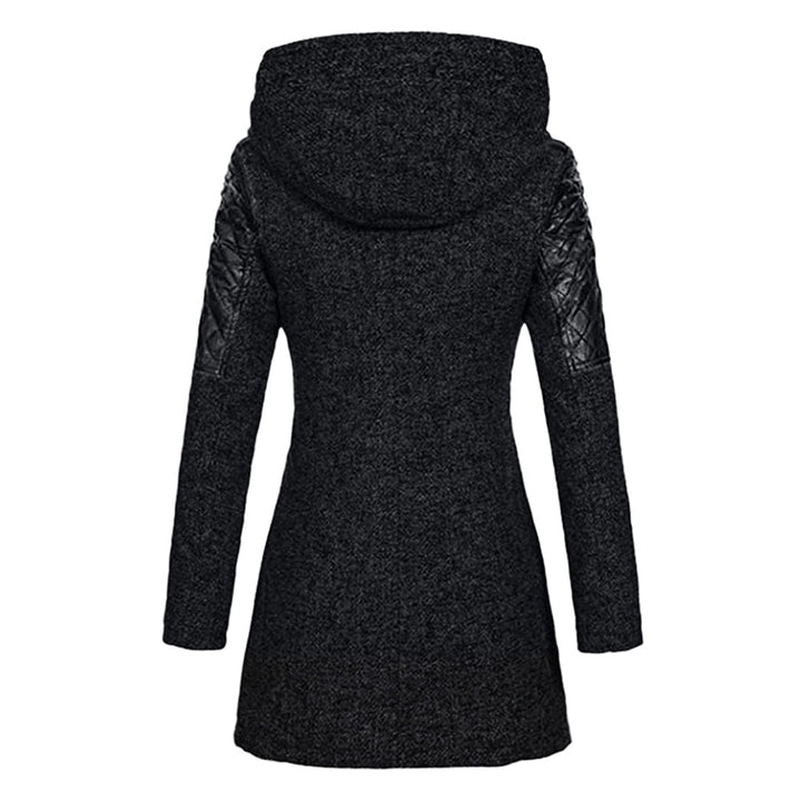 Stay cozy in this women's extra warm long winter coat with protective hood, designed for extreme cold.