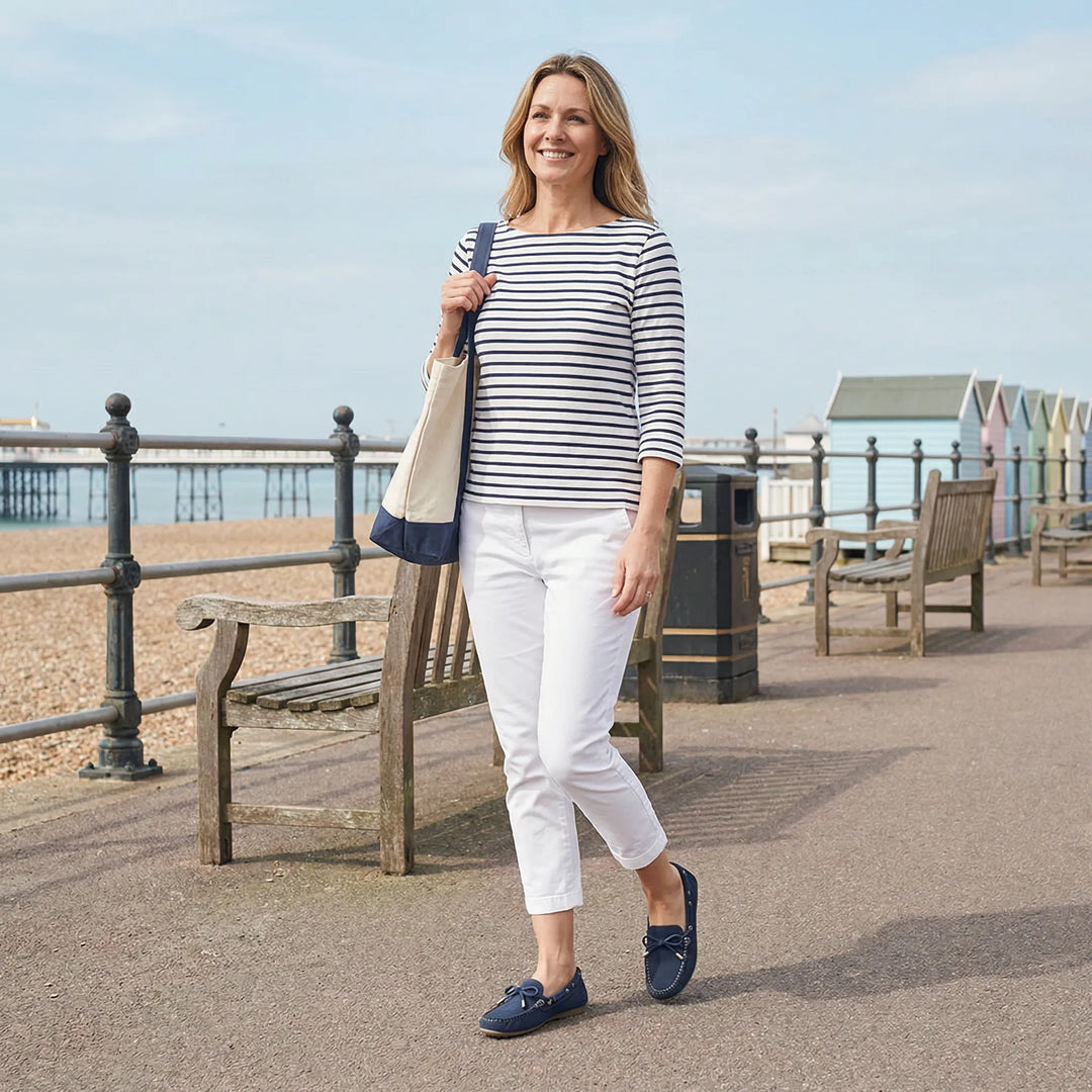 Comfortable women's wide fit loafers, perfect for casual everyday wear with memory foam.