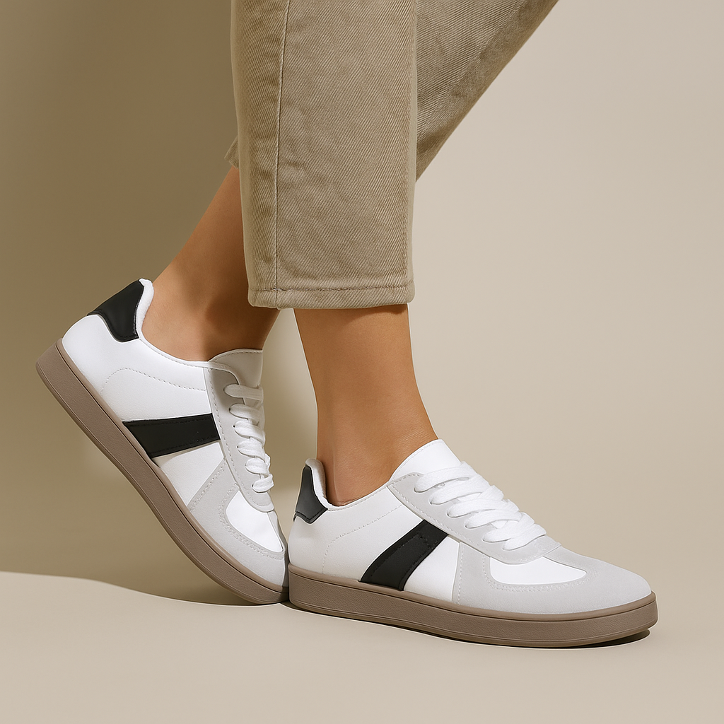 Modern design women's fashion comfort sneakers, versatile for casual wear and daily walking comfort.