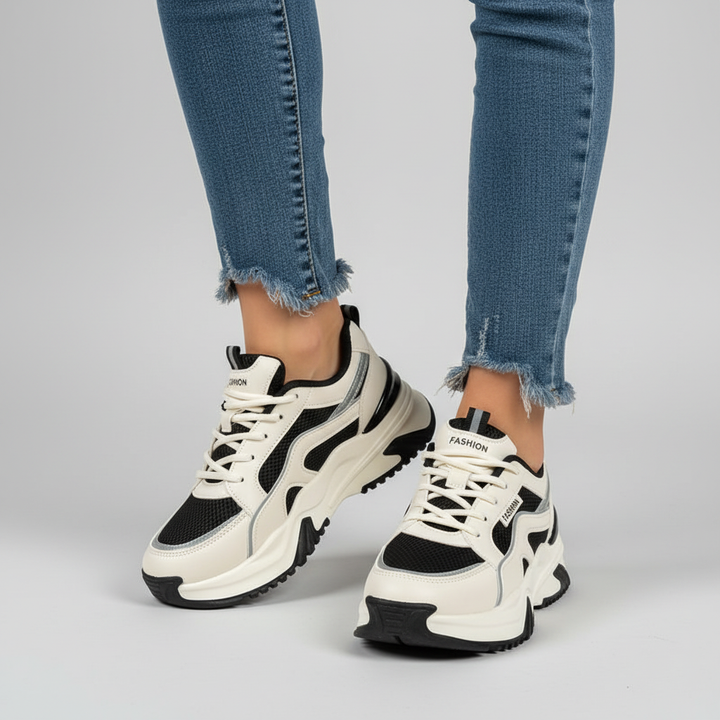 Fashionable women's platform sneakers, Cynthia design, casual and comfortable with thick sole