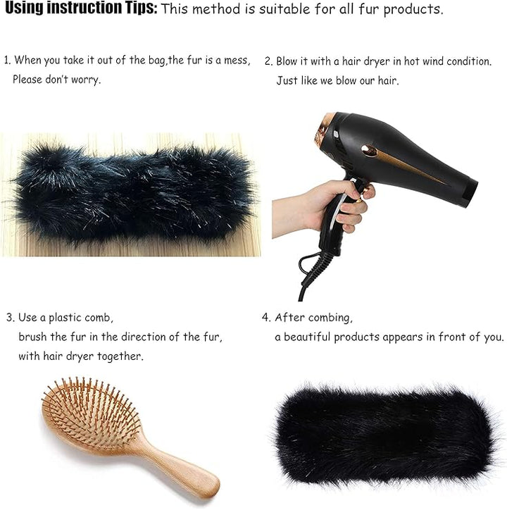 Elegant Olga faux fur ear warmer headband for women, stylish and comfortable