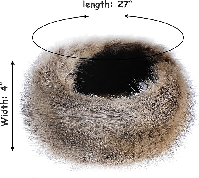 Versatile Olga women's faux fur winter headband, perfect for outdoor activities