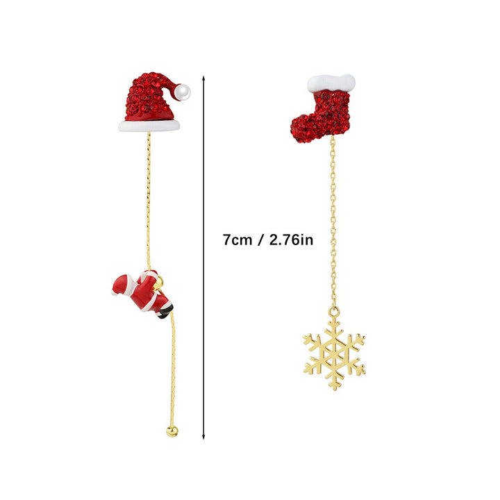 Must-have women's Santa tassel dangle earrings, the ultimate Christmas accessory.