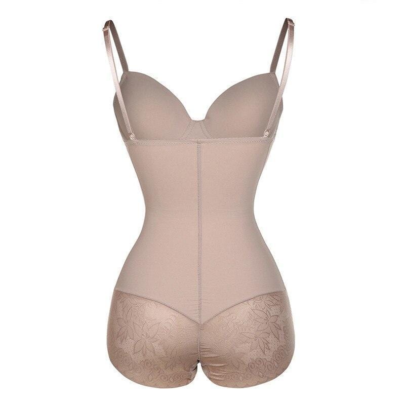 Women's invisible firm control body shaper. Nylon-spandex bodysuit offers slimming, bust support & tummy shaping.