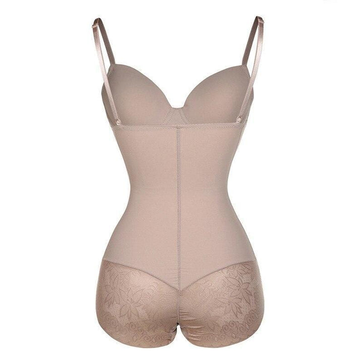 Women's invisible firm control body shaper. Nylon-spandex bodysuit offers slimming, bust support & tummy shaping.